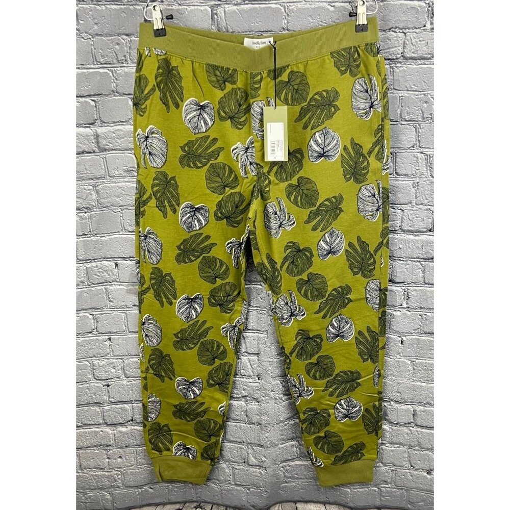 Goodfellow Men's Green Tropical Palm Sleep Pants Joggers Pajamas Size L